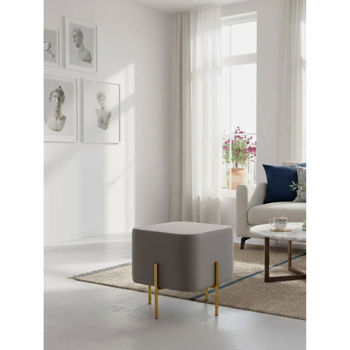 Cubic Stool Grey 40x40x40