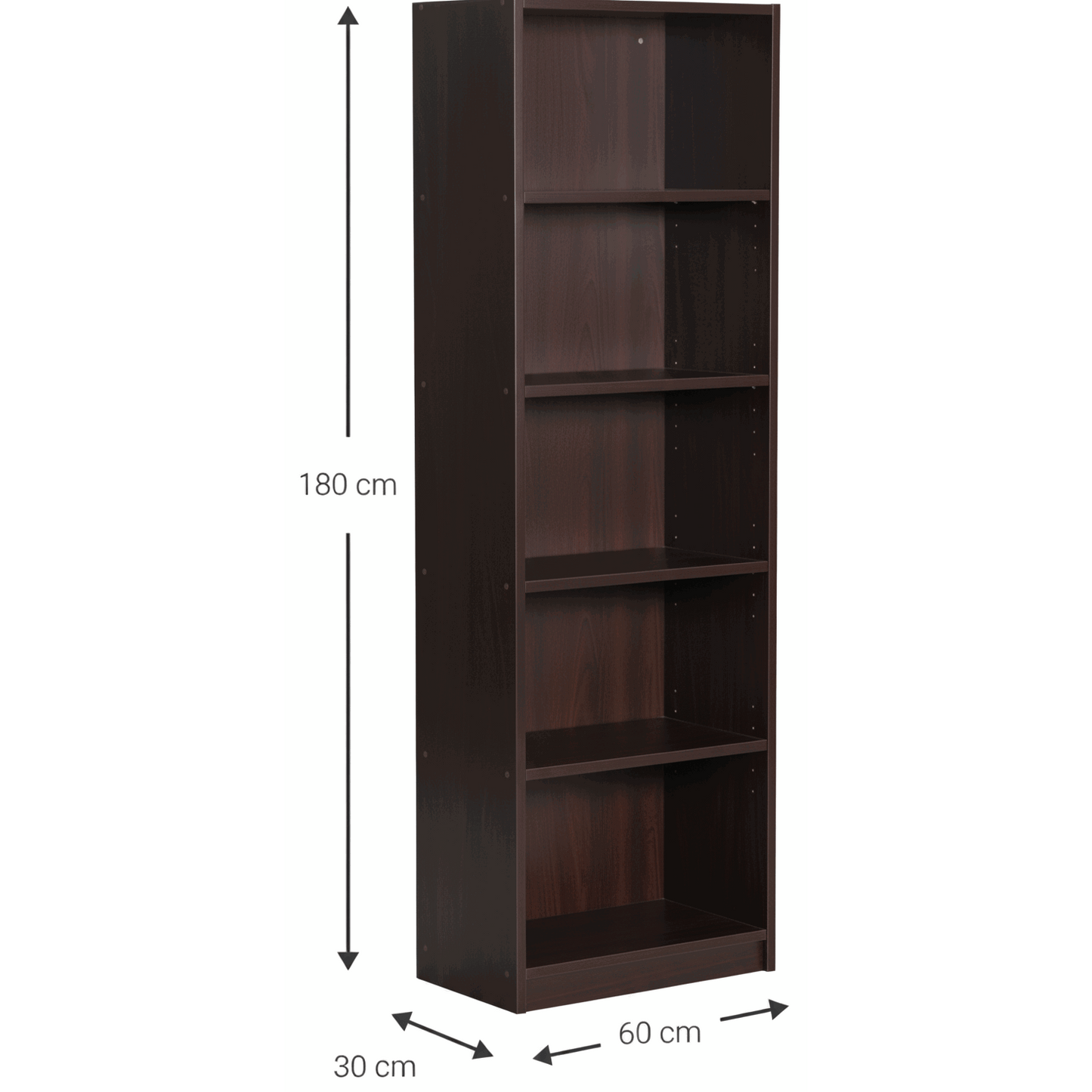 Βιβλιοθήκη Eliot 5S Wenge 60x30x180