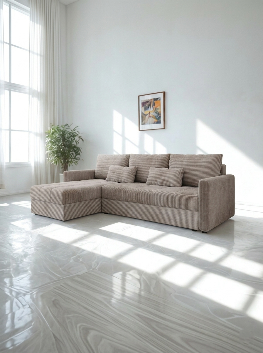 Ralevia Corner Sofa Ecru 226x84x85