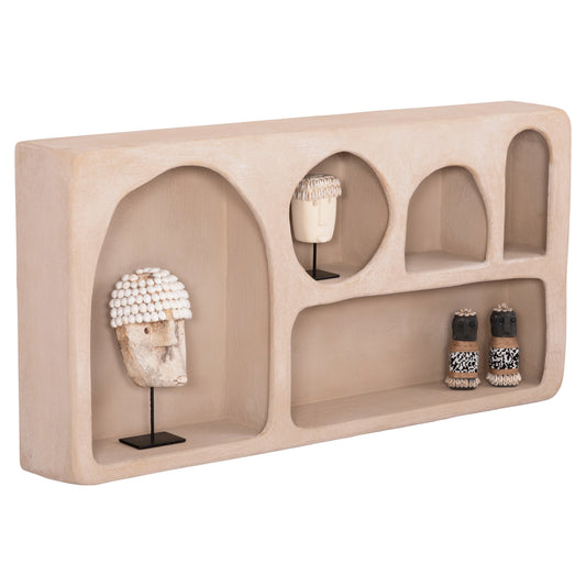 ΡΑΦΙ ΤΟΙΧΟΥ SANTORINI MDF ΣΕ ΚΑΦΕ 120x18x60