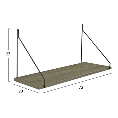 ΡΑΦΙ ΤΟΙΧΟΥ AGILAN ΜΕΛΑΜΙΝΗΣ OLIVE GREY 72x20x27