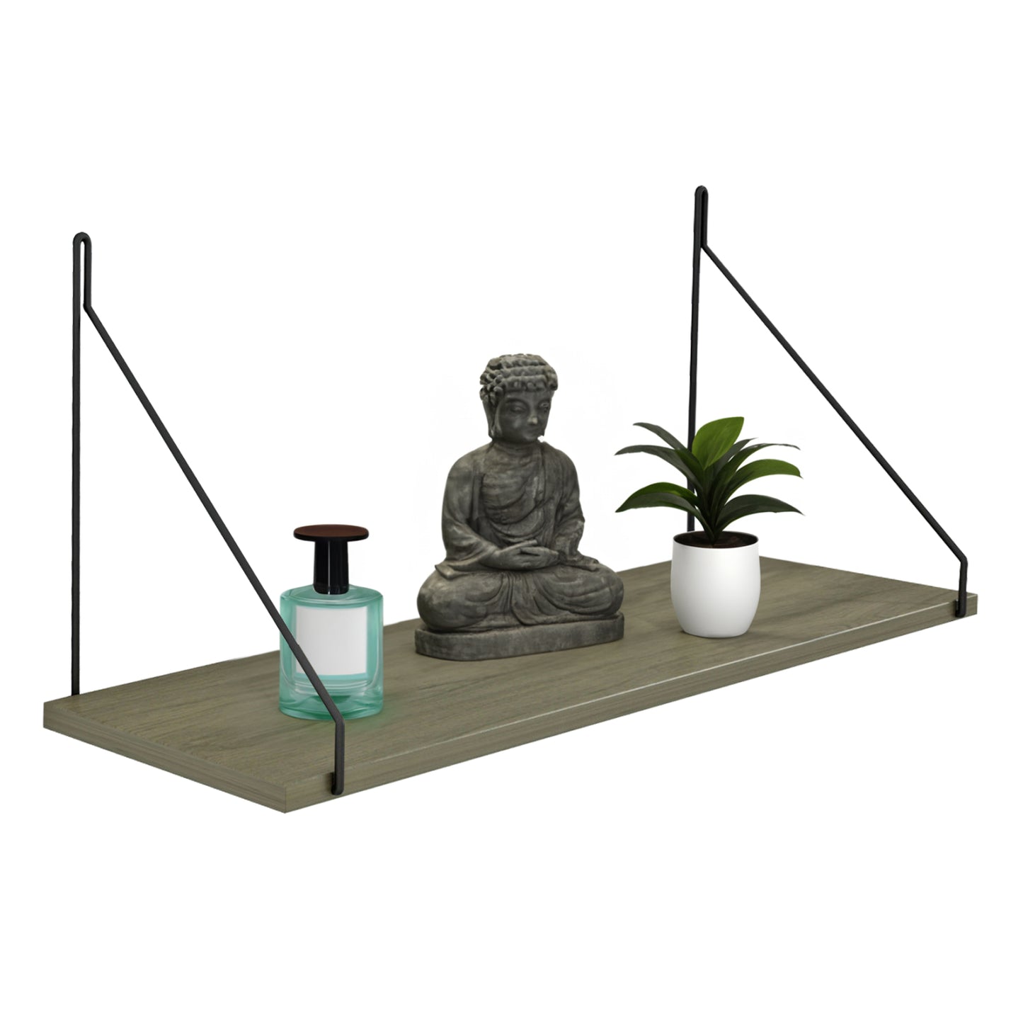 ΡΑΦΙ ΤΟΙΧΟΥ AGILAN ΜΕΛΑΜΙΝΗΣ OLIVE GREY 72x20x27