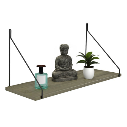 ΡΑΦΙ ΤΟΙΧΟΥ AGILAN ΜΕΛΑΜΙΝΗΣ OLIVE GREY 72x20x27