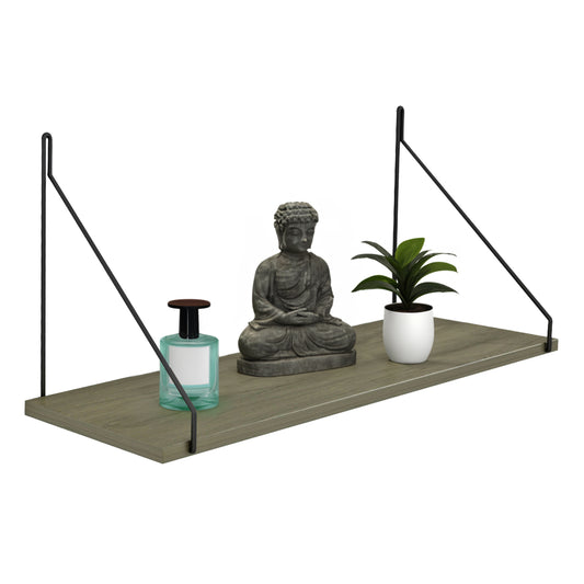 ΡΑΦΙ ΤΟΙΧΟΥ AGILAN ΜΕΛΑΜΙΝΗΣ OLIVE GREY 72x20x27