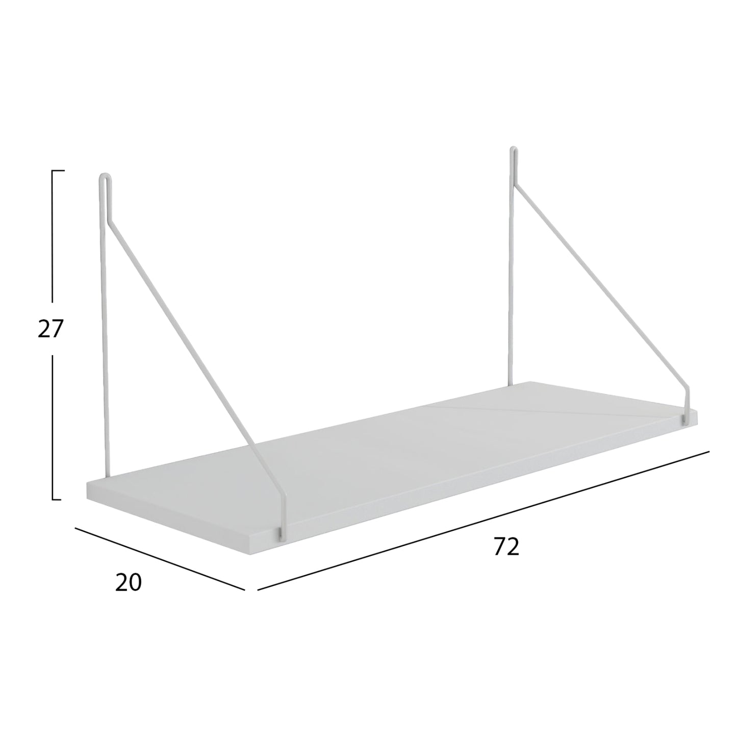 ΡΑΦΙ ΤΟΙΧΟΥ AGILAN ΜΕΛΑΜΙΝΗΣ ΛΕΥΚΟ 72x20x27