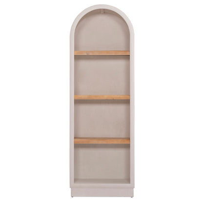 ΡΑΦΙΕΡΑ ΣΕΙΡΑ SANTORINI HM18045 MDF ΥΠΟΛΕΥΚΟ-ΡΑΦΙΑ ΞΥΛΟ ΕΛΑΤΟΥ ΦΥΣΙΚΟ 60x38,5x179Υεκ.