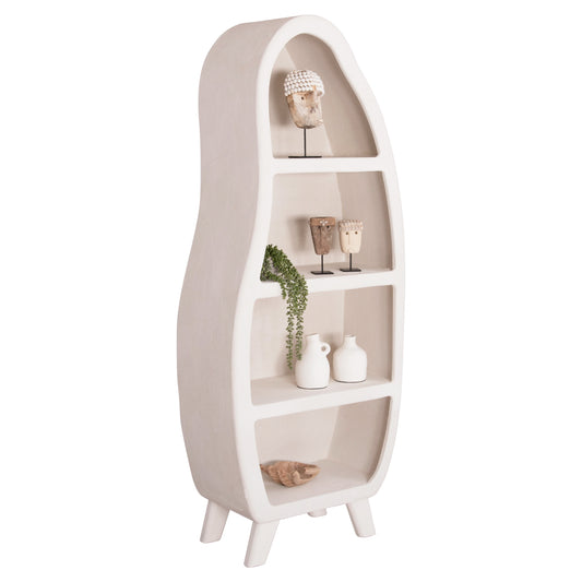 ΡΑΦΙΕΡΑ SANTORINI MDF ΣΕ ΥΠΟΛΕΥΚΟ ΧΡΩΜΑ 80x38x196