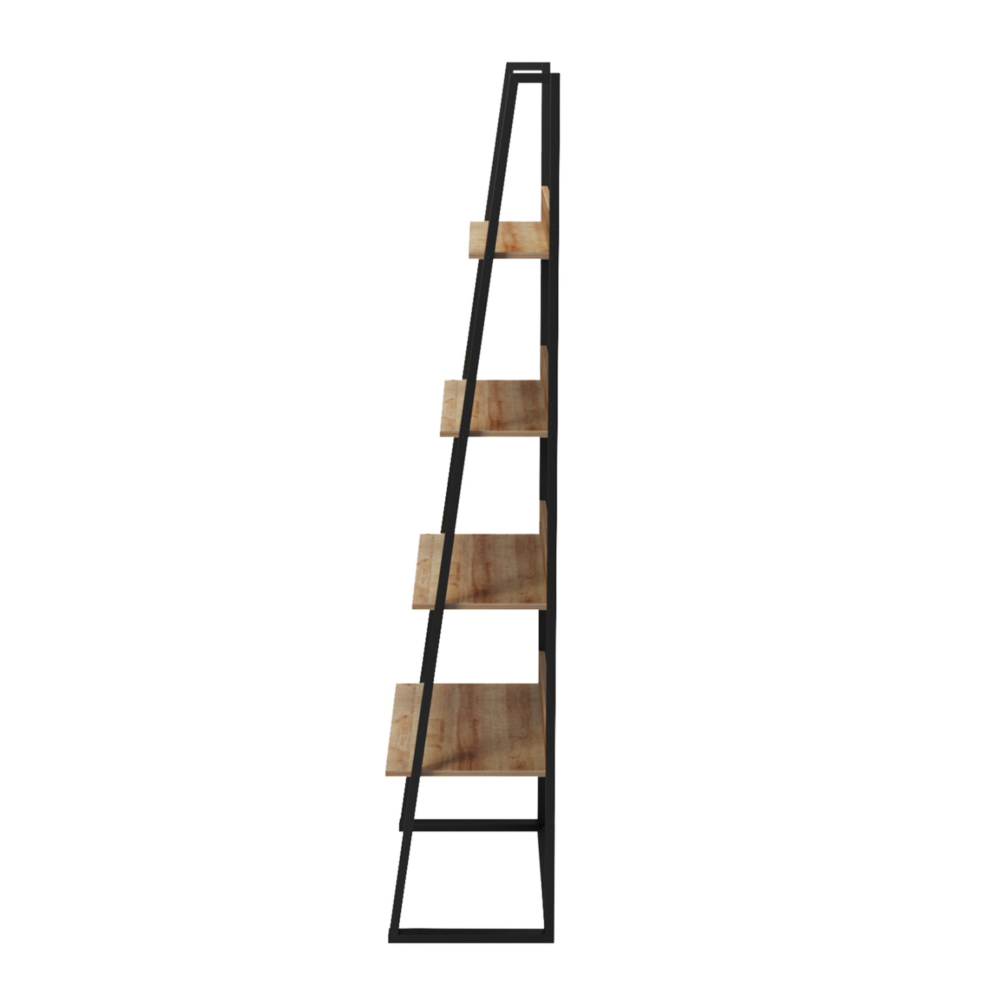 ΡΑΦΙΕΡΑ IZABEL ΜΕΤΑΛΛΟ ΜΕΛΑΜΙΝΗ ΣΕ OAK 75x36x185