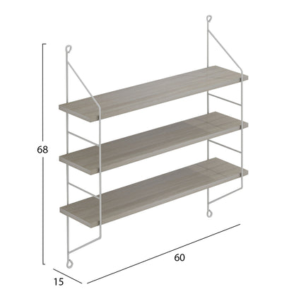 ACHALA SONOMA MELAMINE WALL SHELF 60x15x68