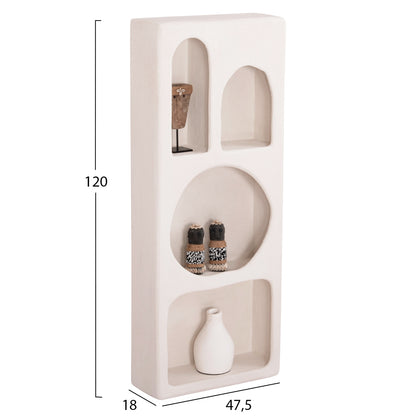 ΡΑΦΙΕΡΑ ΤΟΙΧΟΥ ΣΕΙΡΑ SANTORINI HM18069 MDF ΣΕ ΥΠΟΛΕΥΚΟ ΧΡΩΜΑ 47,5x18x120Υεκ.