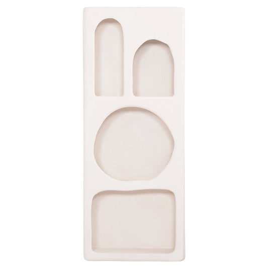 ΡΑΦΙΕΡΑ ΤΟΙΧΟΥ SANTORINI MDF ΣΕ ΥΠΟΛΕΥΚΟ ΧΡΩΜΑ 47,5x18x120