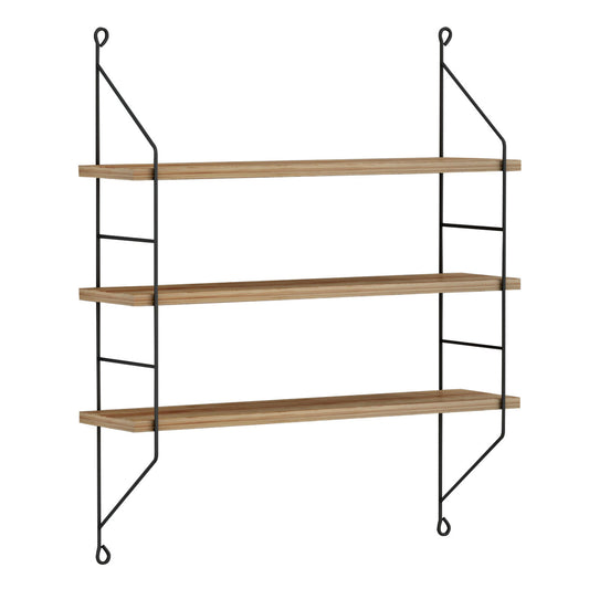 ACHALA WALL SHELF MELAMINE NATURAL OAK 60x15x68