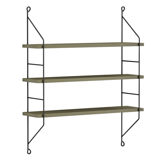 ACHALA WALL SHELF MELAMINE OLIVE GREY 60x15x68