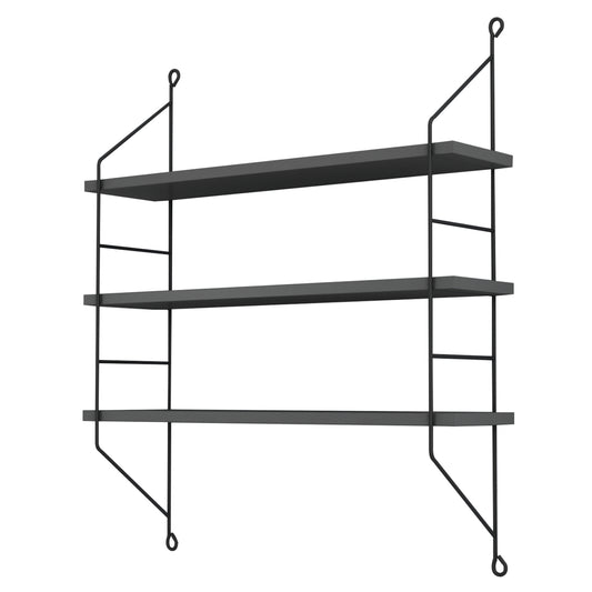 ACHALA WALL SHELF MELAMINE GREY 60x15x68
