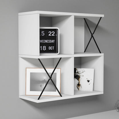 ΡΑΦΙΕΡΑ ΤΟΙΧΟΥ ΜΕΛΑΜΙΝΗΣ ΣΕ ΛΕΥΚΟ ΧΡΩΜΑ 60x24x60