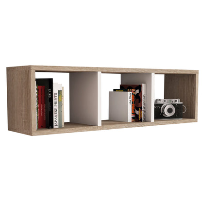 WALL SHELF MELAMINE SONOMA & WHITE 90x22x25.6