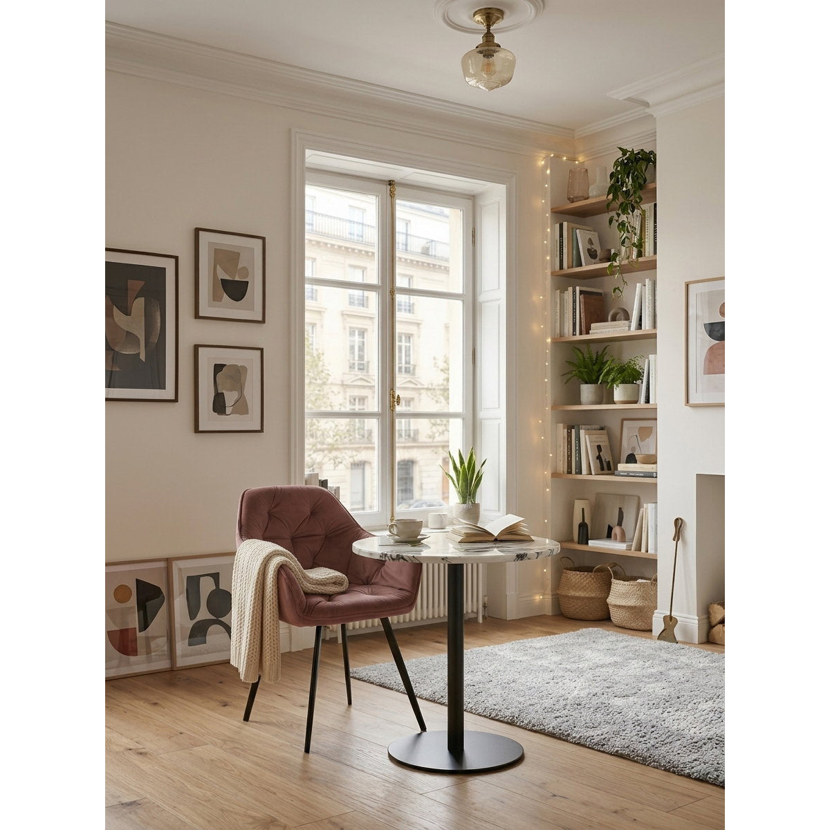 Alice Armchair Dusty Rose 59x61.5x86.5