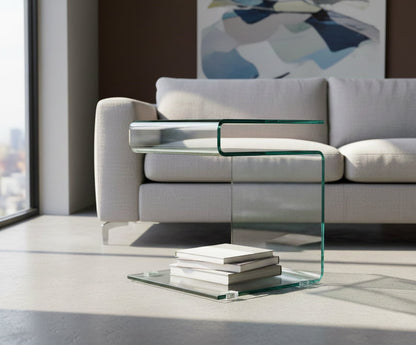 Crystal Curve Side Table 42x38x48