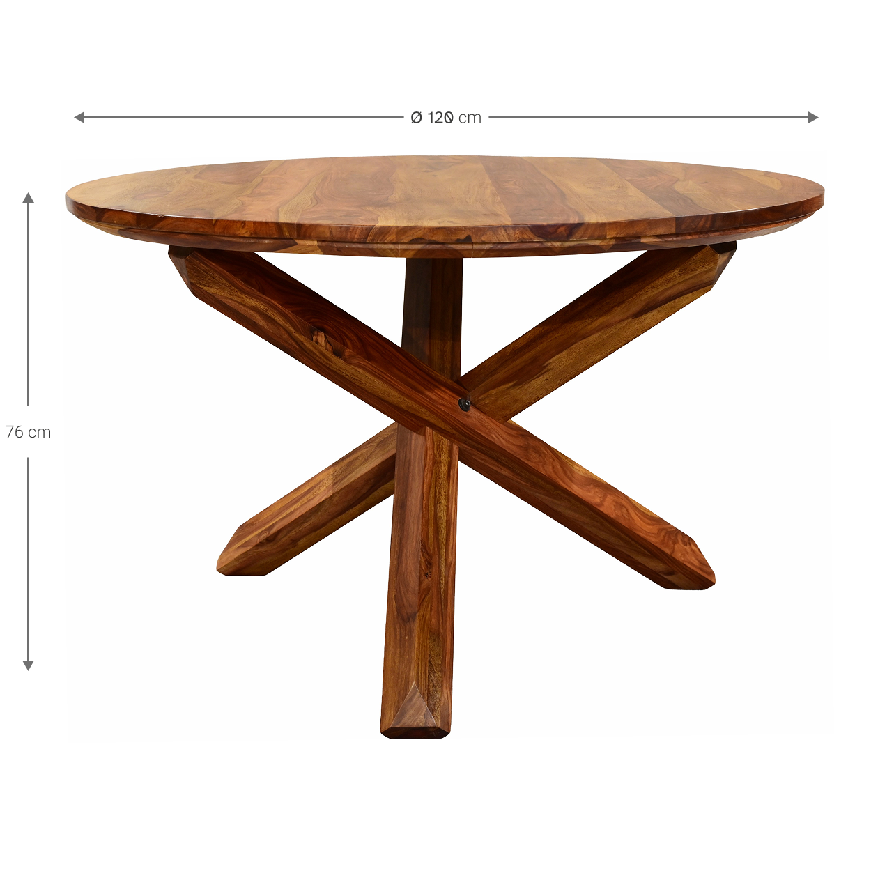Τραπέζι Cedrus 120x120x76