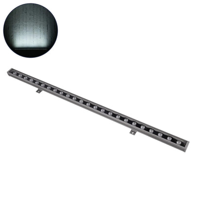 WASHERFAIA S-90093 Μπάρα Φωτισμού Wall Washer LED 24W 2880lm 15° DC 24V Αδιάβροχο IP65 Ψυχρό Λευκό 6000K Dimmable - Bridgelux SMD Chip - Ασημί - Μ100 x Π4 x Υ6.1