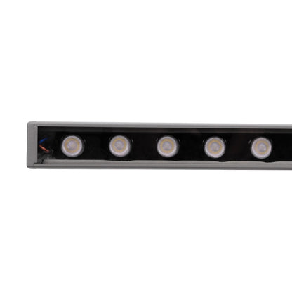WASHERFAIA S-90093 Μπάρα Φωτισμού Wall Washer LED 24W 2880lm 15° DC 24V Αδιάβροχο IP65 Ψυχρό Λευκό 6000K Dimmable - Bridgelux SMD Chip - Ασημί - Μ100 x Π4 x Υ6.1