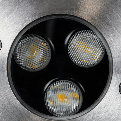 UNDERGROUND-FANI S-90979 Χωνευτό Φωτιστικό Σποτ Δαπέδου LED 12W 1080lm 60° DC 24V Αδιάβροχο IP68 Φ10 x Υ7.5cm Θερμό Λευκό 2700K - Ανοξείδωτο Ατσάλι