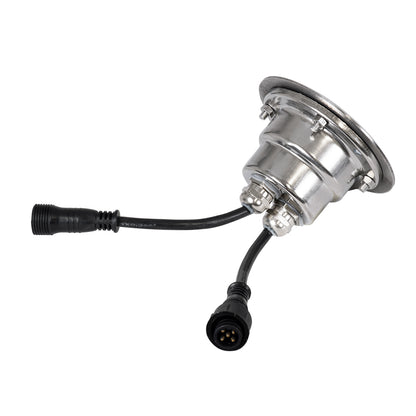 UNDERGROUND-FANI S-90981 Χωνευτό Φωτιστικό Σποτ Δαπέδου LED 12W 1020lm 60° DC 24V Αδιάβροχο IP68 Φ10 x Υ7.5cm RGBW DMX512 - Ανοξείδωτο Ατσάλι