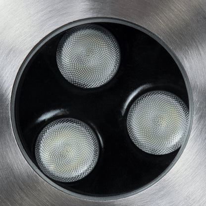 UNDERGROUND-FANI S-90981 Χωνευτό Φωτιστικό Σποτ Δαπέδου LED 12W 1020lm 60° DC 24V Αδιάβροχο IP68 Φ10 x Υ7.5cm RGBW DMX512 - Ανοξείδωτο Ατσάλι