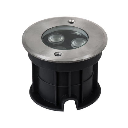 UNDERGROUND-FANI S-90981 Χωνευτό Φωτιστικό Σποτ Δαπέδου LED 12W 1020lm 60° DC 24V Αδιάβροχο IP68 Φ10 x Υ7.5cm RGBW DMX512 - Ανοξείδωτο Ατσάλι