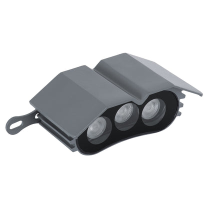 TREELIGHT-ZINA S-90982 Κυρτή Μπάρα Φωτισμού Wall Washer με Αντιθαμβωτική Γρίλια Ειδική για Φυτά - Δέντρα LED 3W 255lm 30° DC 24V Αδιάβροχο IP65 L11 x W6.5 x H5cm με Αυτόματα Προγράμματα Εναλλαγής Χρωμάτων Πολύχρωμο RGBW - Γκρι Ανθρακί