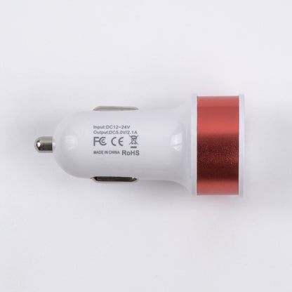 S-90991 Ροζ Φορτιστής Αυτοκινήτου DC 12-24V με 2 Εξόδους USB DC 5V 1.0Α & 2.1A