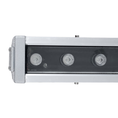 WASHER-DAIA S-90995 Μπάρα Φωτισμού Wall Washer LED 54W 5400lm 30° AC 230V Αδιάβροχο IP65 Μ100 x Π7.5 x Υ7cm Πολύχρωμο RGB DMX512 Display on Body - Ασημί