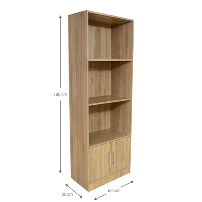 Eliot Bookshelf 3S 2D Natural 60x30x180