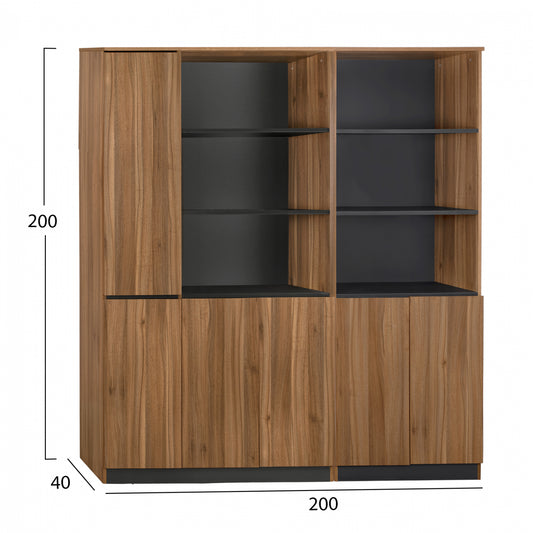 SET OF 2 PCS PROFESSIONAL OFFICE BOOKCASE SUPREME