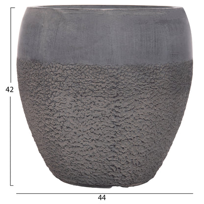 ΣΕΤ 3 ΤΜΧ ΓΛΑΣΤΡΕΣ GARDENER FIBERCLAY ΣΕ ΣΚΟΥΡΟ CEMENT ΧΡΩΜΑ Φ55x54