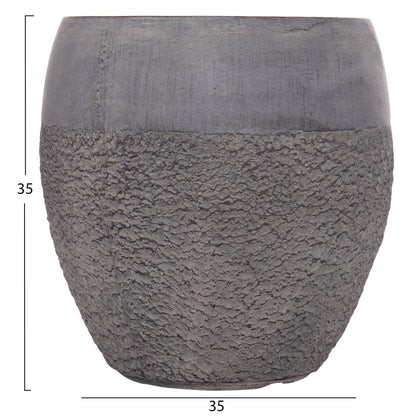 ΣΕΤ 3 ΤΜΧ ΓΛΑΣΤΡΕΣ GARDENER FIBERCLAY ΣΕ ΣΚΟΥΡΟ CEMENT ΧΡΩΜΑ Φ55x54