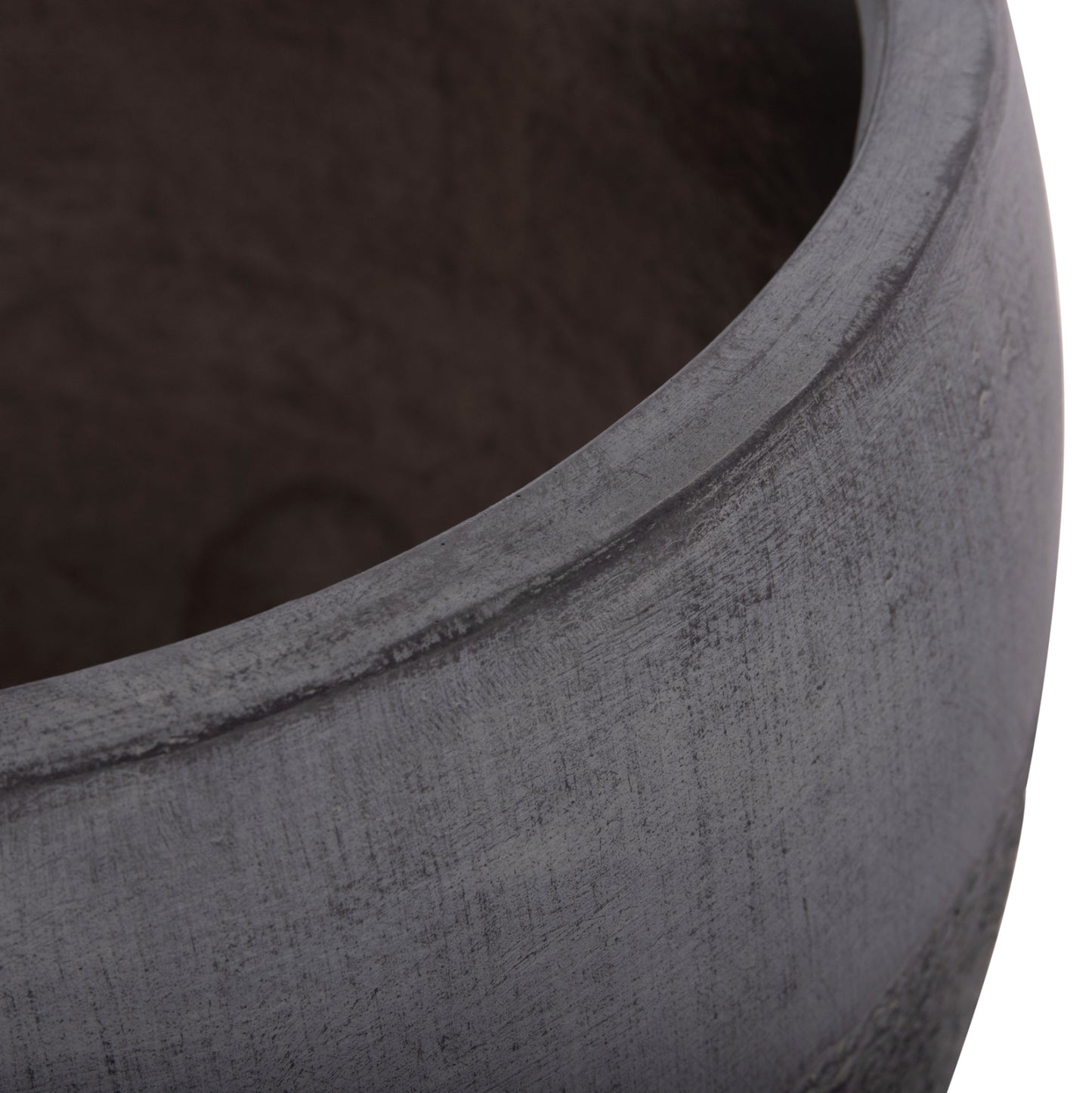 ΣΕΤ 3 ΤΜΧ ΓΛΑΣΤΡΕΣ GARDENER FIBERCLAY ΣΕ ΣΚΟΥΡΟ CEMENT ΧΡΩΜΑ Φ55x54
