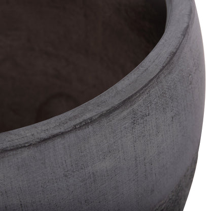 ΣΕΤ 3 ΤΜΧ ΓΛΑΣΤΡΕΣ GARDENER FIBERCLAY ΣΕ ΣΚΟΥΡΟ CEMENT ΧΡΩΜΑ Φ55x54