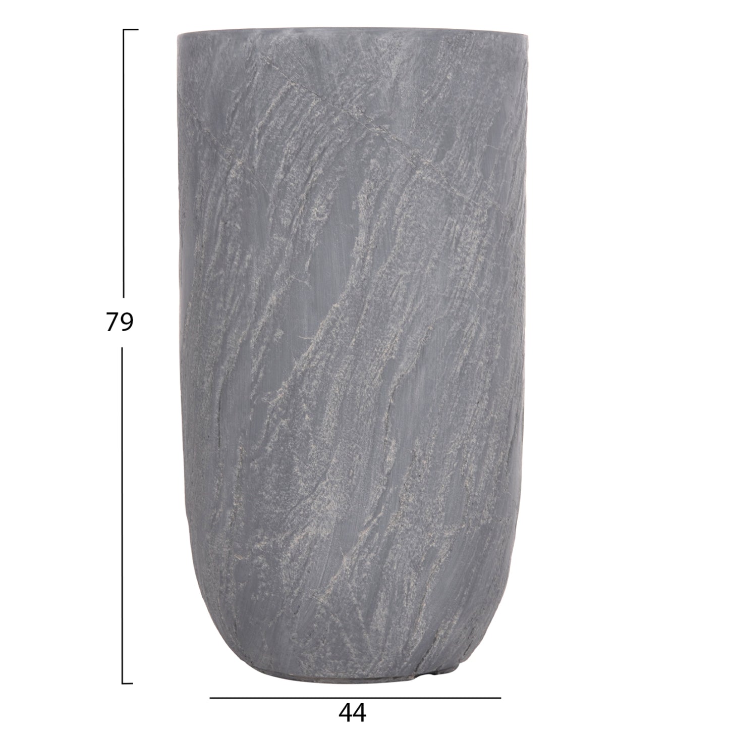 ΣΕΤ 3 ΤΜΧ ΓΛΑΣΤΡΕΣ ΚΥΛΙΝΔΡΟΙ GARDENER FIBERCLAY ΧΡΩΜΑ CEMENT Φ44x79