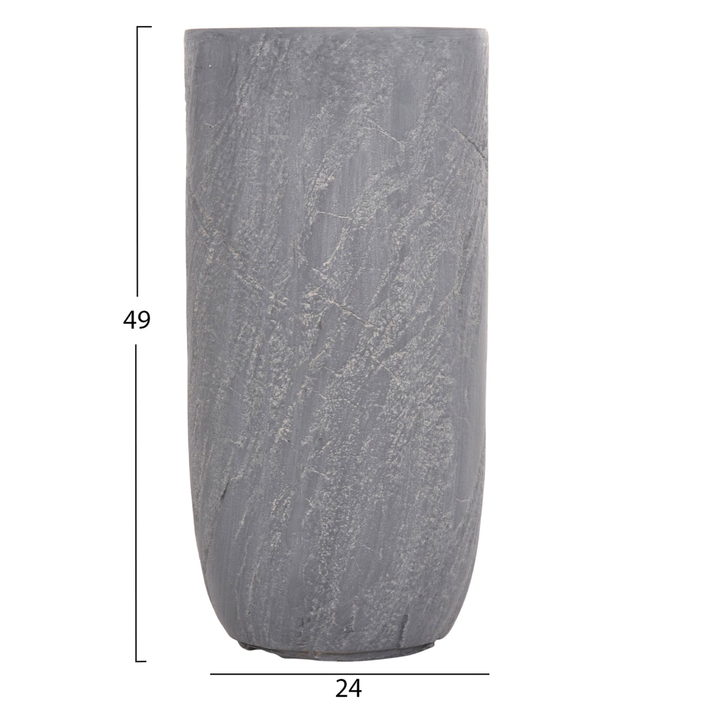 ΣΕΤ 3 ΤΜΧ ΓΛΑΣΤΡΕΣ ΚΥΛΙΝΔΡΟΙ GARDENER FIBERCLAY ΧΡΩΜΑ CEMENT Φ44x79