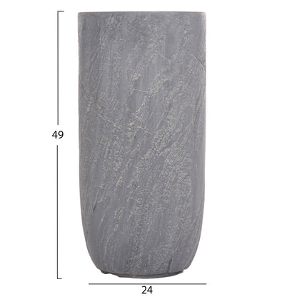 ΣΕΤ 3 ΤΜΧ ΓΛΑΣΤΡΕΣ ΚΥΛΙΝΔΡΟΙ GARDENER FIBERCLAY ΧΡΩΜΑ CEMENT Φ44x79