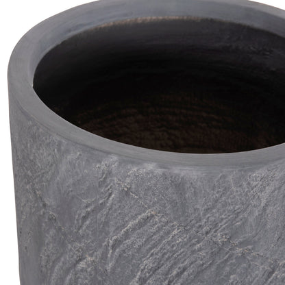ΣΕΤ 3 ΤΜΧ ΓΛΑΣΤΡΕΣ ΚΥΛΙΝΔΡΟΙ GARDENER FIBERCLAY ΧΡΩΜΑ CEMENT Φ44x79