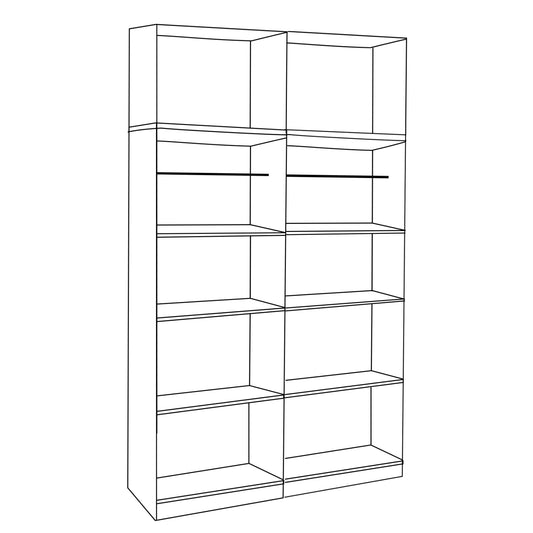 4-PIECE 4-DOOR WARDROBE SET WITH OVERHEAD STORAGE SONOMA 160x42x241