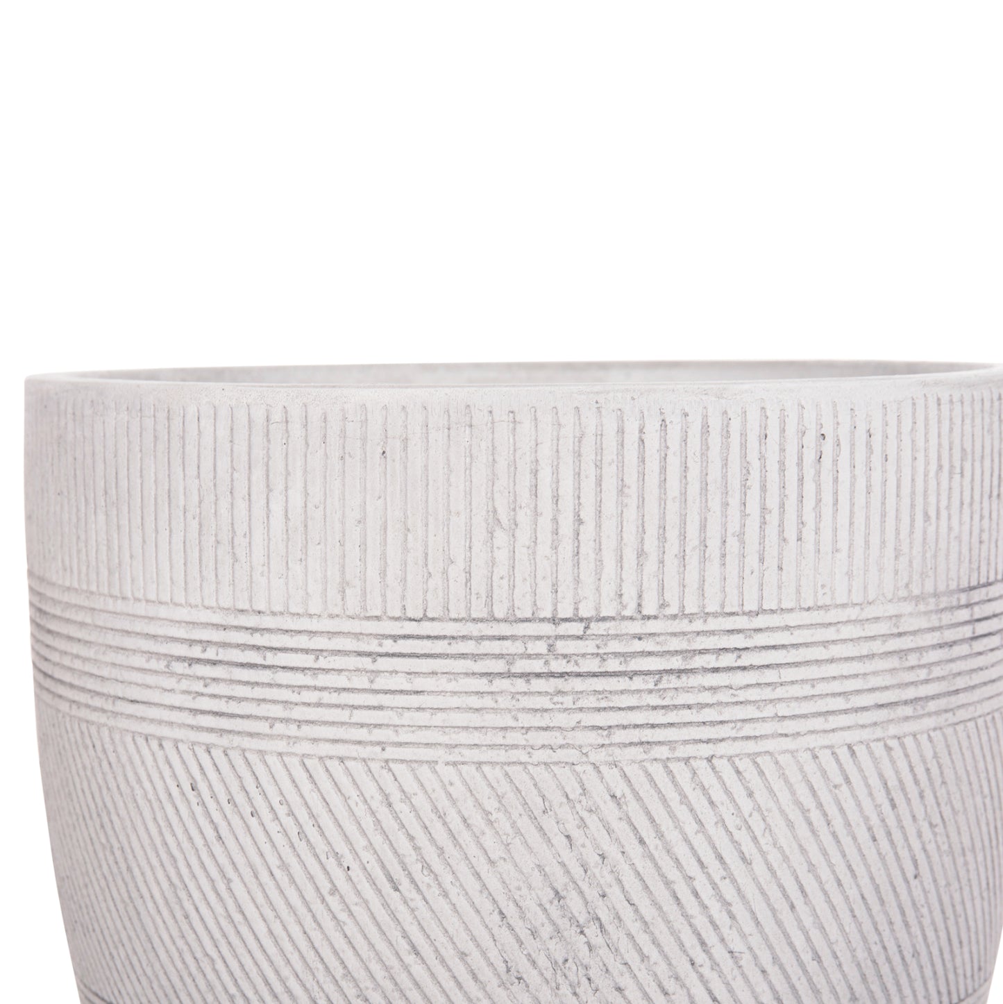 ΣΕΤ 4 ΤΜΧ ΓΛΑΣΤΡΕΣ ΣΤΡΟΓΓΥΛΕΣ GARDENER FIBERCLAY ΧΡΩΜΑ CEMENT Φ44x43