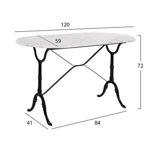 5-PIECE OUTDOOR SET WITH MARBLE TABLE