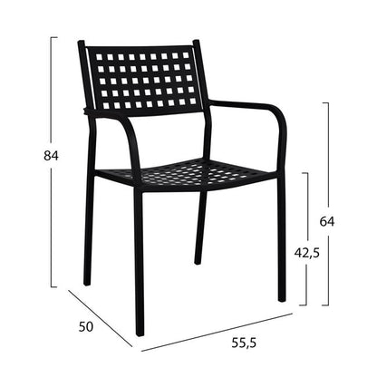 5-PIECE OUTDOOR SET WITH MARBLE TABLE