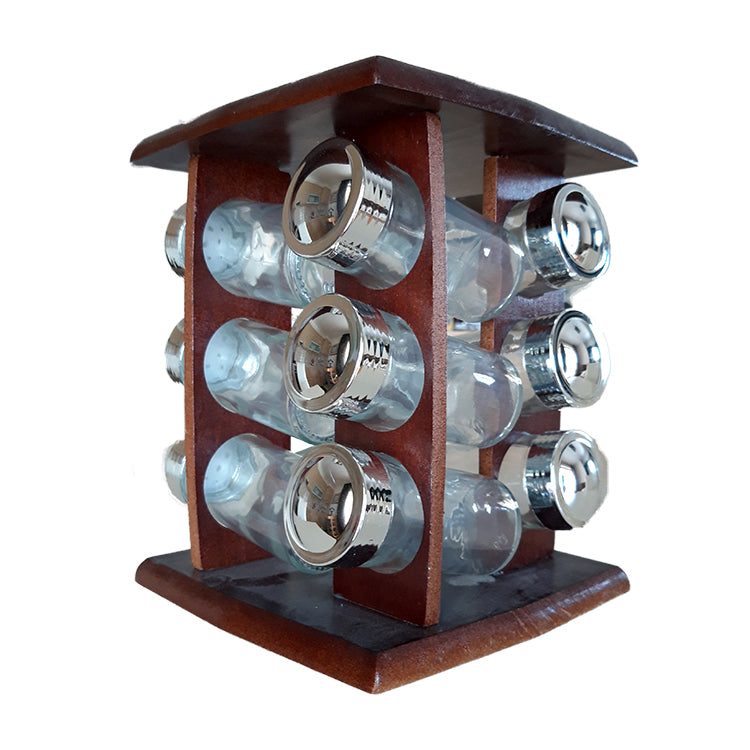 Θήκη για Μπαχαρικά με Περιστρεφόμενη Βάση 12 Τεμ