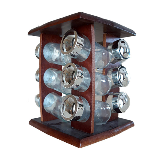 Θήκη για Μπαχαρικά με Περιστρεφόμενη Βάση 12 Τεμ