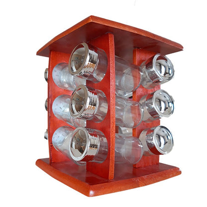 Θήκη για Μπαχαρικά με Περιστρεφόμενη Βάση 12 Τεμ