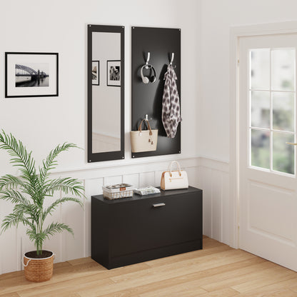 ΣΕΤ ΕΙΣΟΔΟΥ ΜΕ ΚΑΘΡΕΠΤΗ VERN ΜΕΛΑΜΙΝΗ ΣΕ WENGE 80x27x175